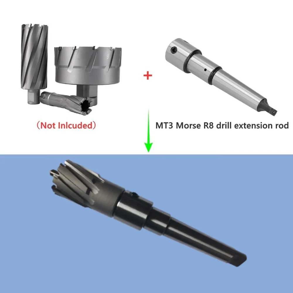 MT3 Annular Cutter Arbor 19.05mm 3/4 Inch Drill Chuck Arbor Drill Press Industrial Hardware Extension Adapter For Radial Drill