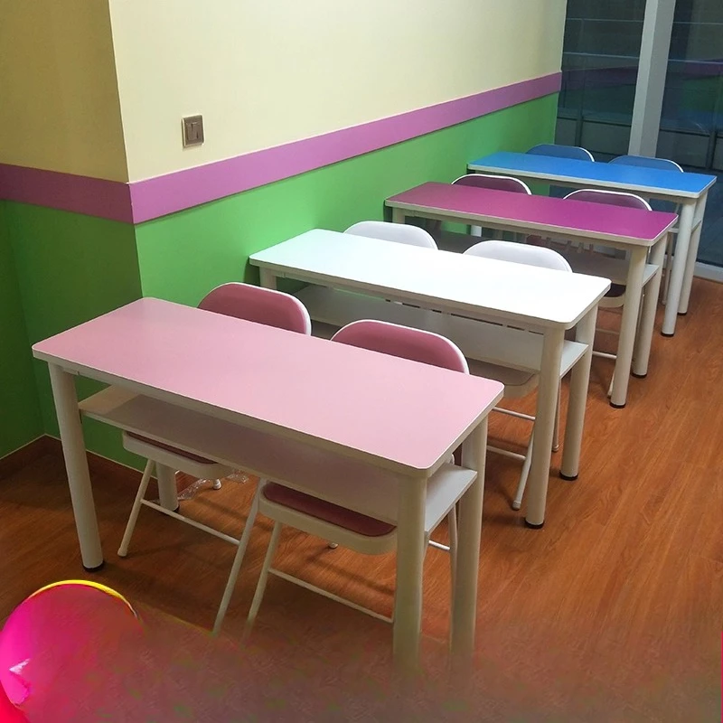 Desks and chairs combination training tutoring class Kindergarten children and primary school students learn double set