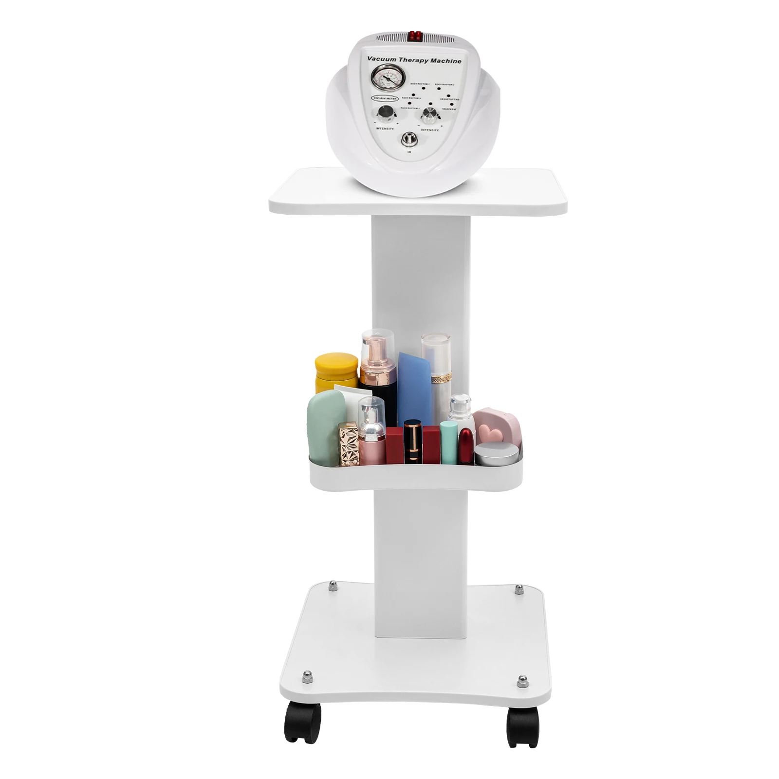 Trolley Cart with Wheels, Salon Spa Beauty Machine Trolley Stand, Load 135Lbs, 3 Tier Rolling Esthetician Machine Mobile for Ins