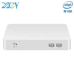 XCY-Mini PC de oficina con Inter New 12Gen N100, compatible con WIN10/11, LINUX, WiFi, 16Gb, DDR4, 1 x HDMI, 1 x VGA, enrutador de cortafuegos, ordenador de escritorio