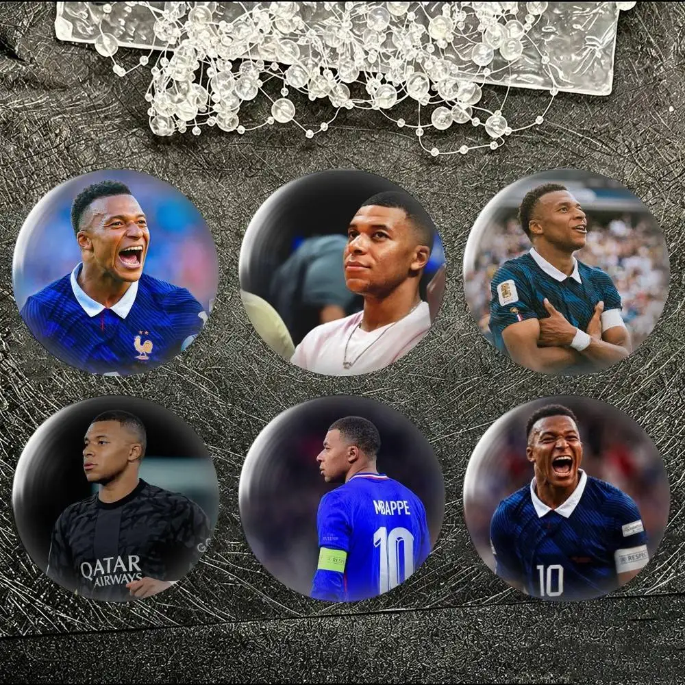 Kylian Mbappe Footballer Tin badges in 25/32/44/58/75mm, brooch pins for accessories & gifts,Souvenir.