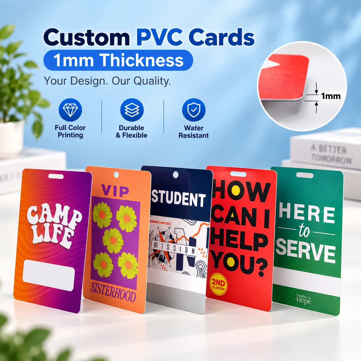 12pcs/lot Custom Printed PVC Cards Personalized Logo ID Membership and Event Cards