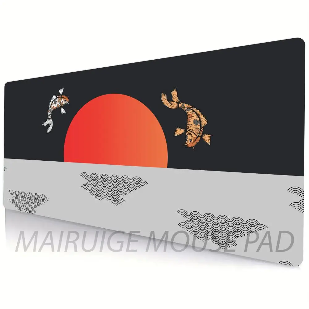 Japan Koi Design Mouse Pad Large Computer Office Game Table Mat XXL Rubber Anti-slip Gaming Keyboard Mousepad Long Desk Pads