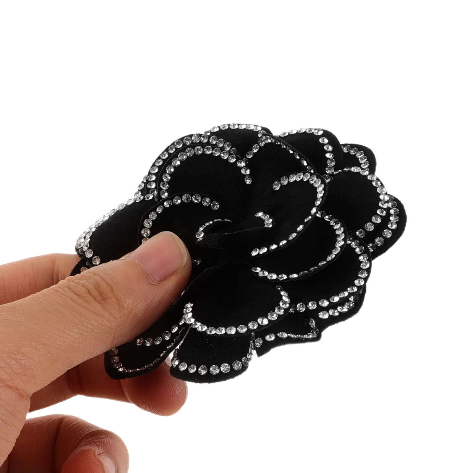 

2Pcs Rhinestone Flower Shoe Clips Elegant 3D Rose Design Clip on Shoe Jewelry for Women Wedding Party Prom High Heels Sandals