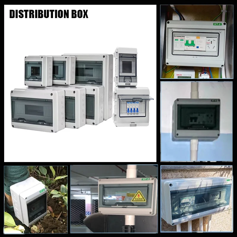 HL Series Junction Box 5/8/12/15/18/24WAY PC Plastic Outdoor Electrical IP65 Waterproof Distribution Box Switch Box