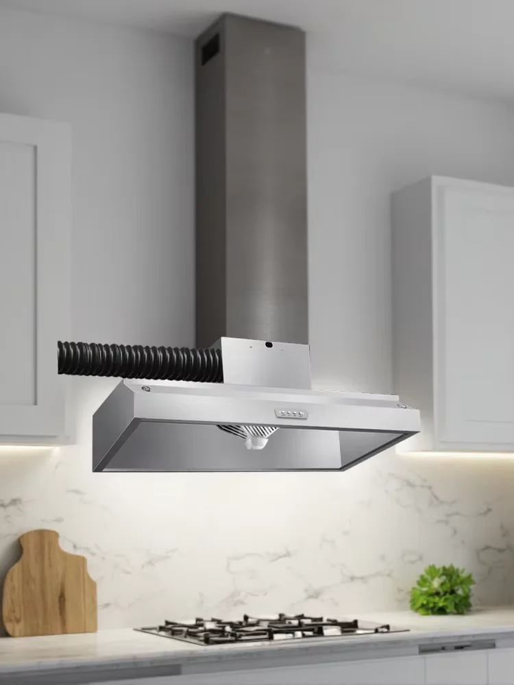 

220V Stainless Steel Commercial Range Hood with Powerful Suction Exhaust Fan for Restaurant BBQ And Canteen Kitchen Use LYH