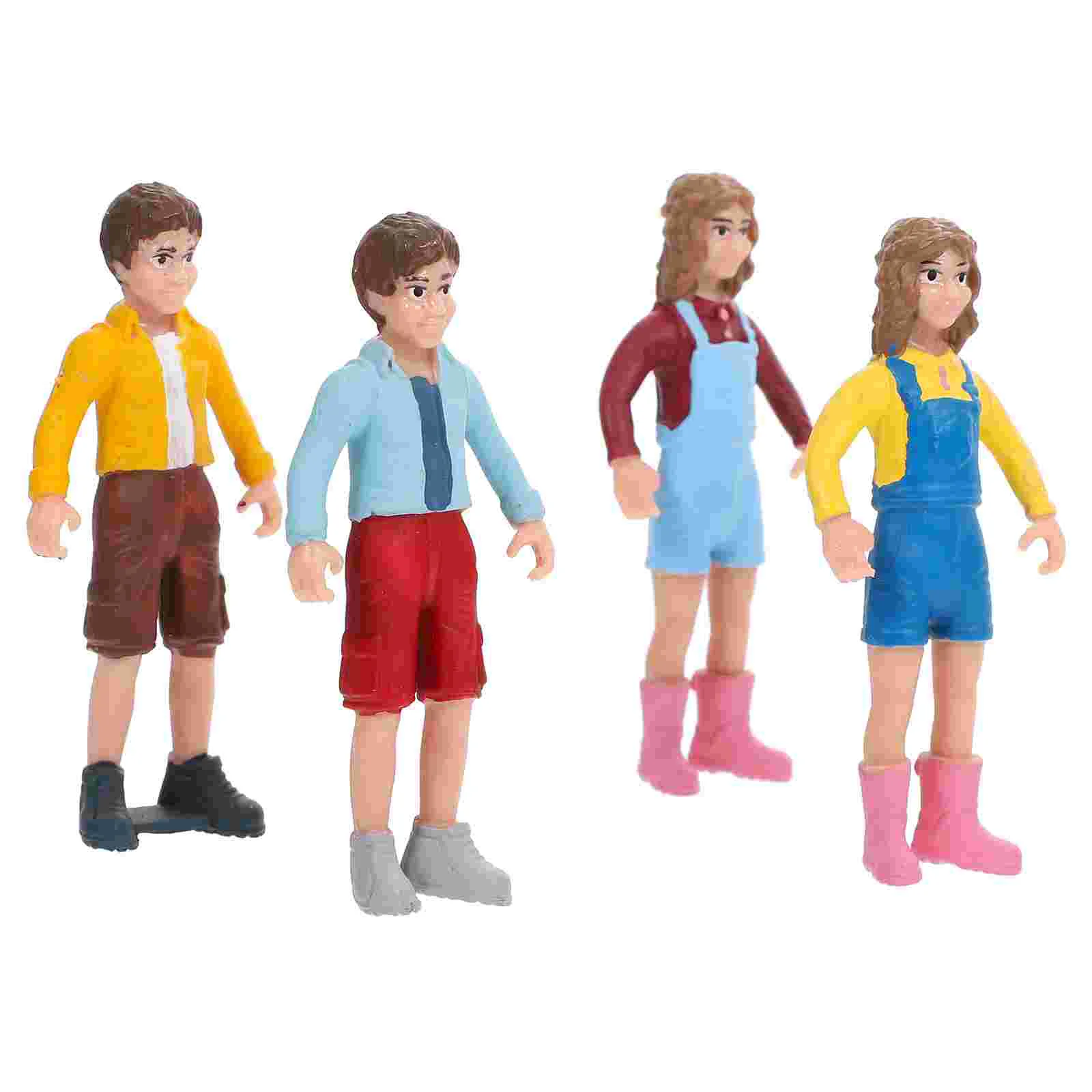 Modelo de personagem estatuetas em miniatura modelos de figura decorar realista pvc pessoas decoração para crianças