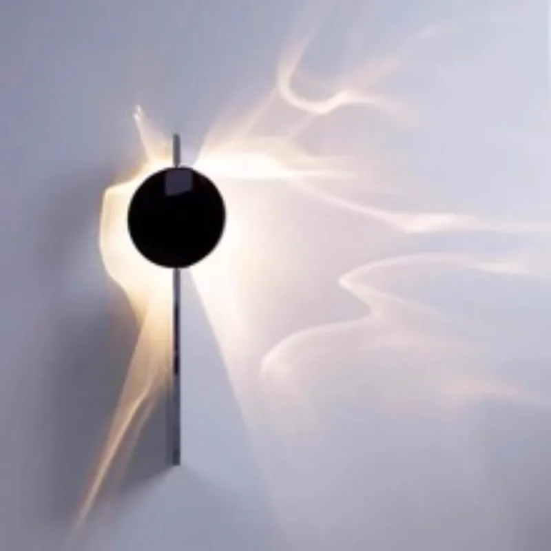 Designer Creative Corrugated Light and Shadow Wall Light Medieval Water Pattern Rotating Corner Ambient Light