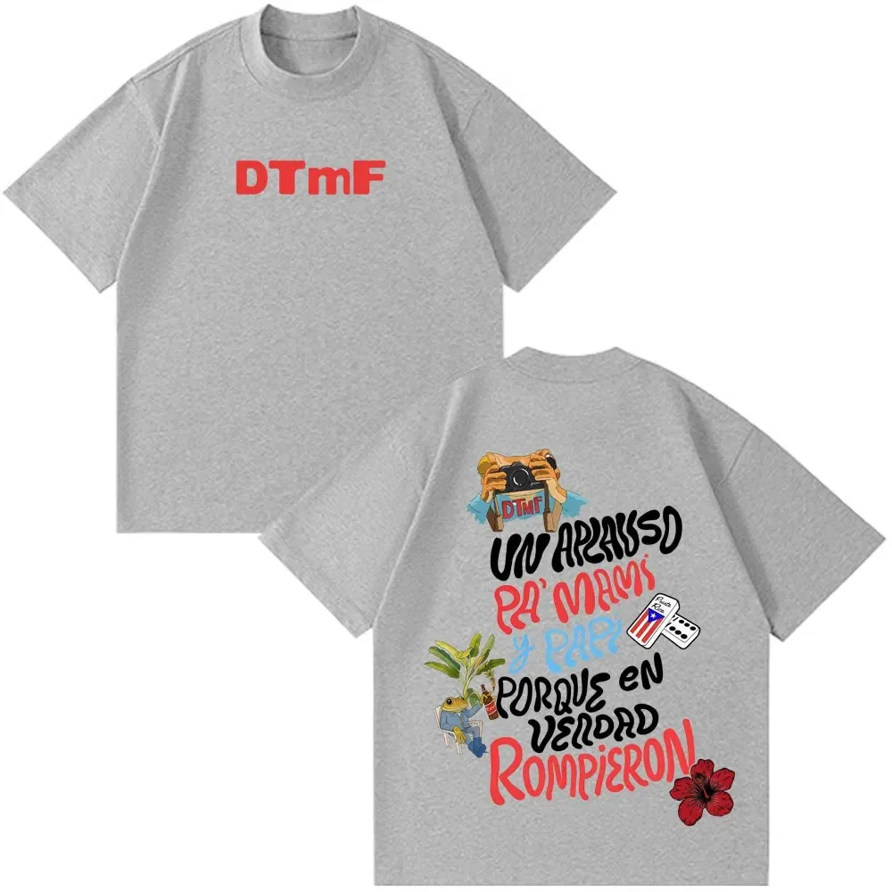 Loose Casual Oversized T-shirts Rapper Bad Bunny New Album Poster Print T-shirt Men Women Cotton Fashion Tee Shirt Fan Gifts Y2K