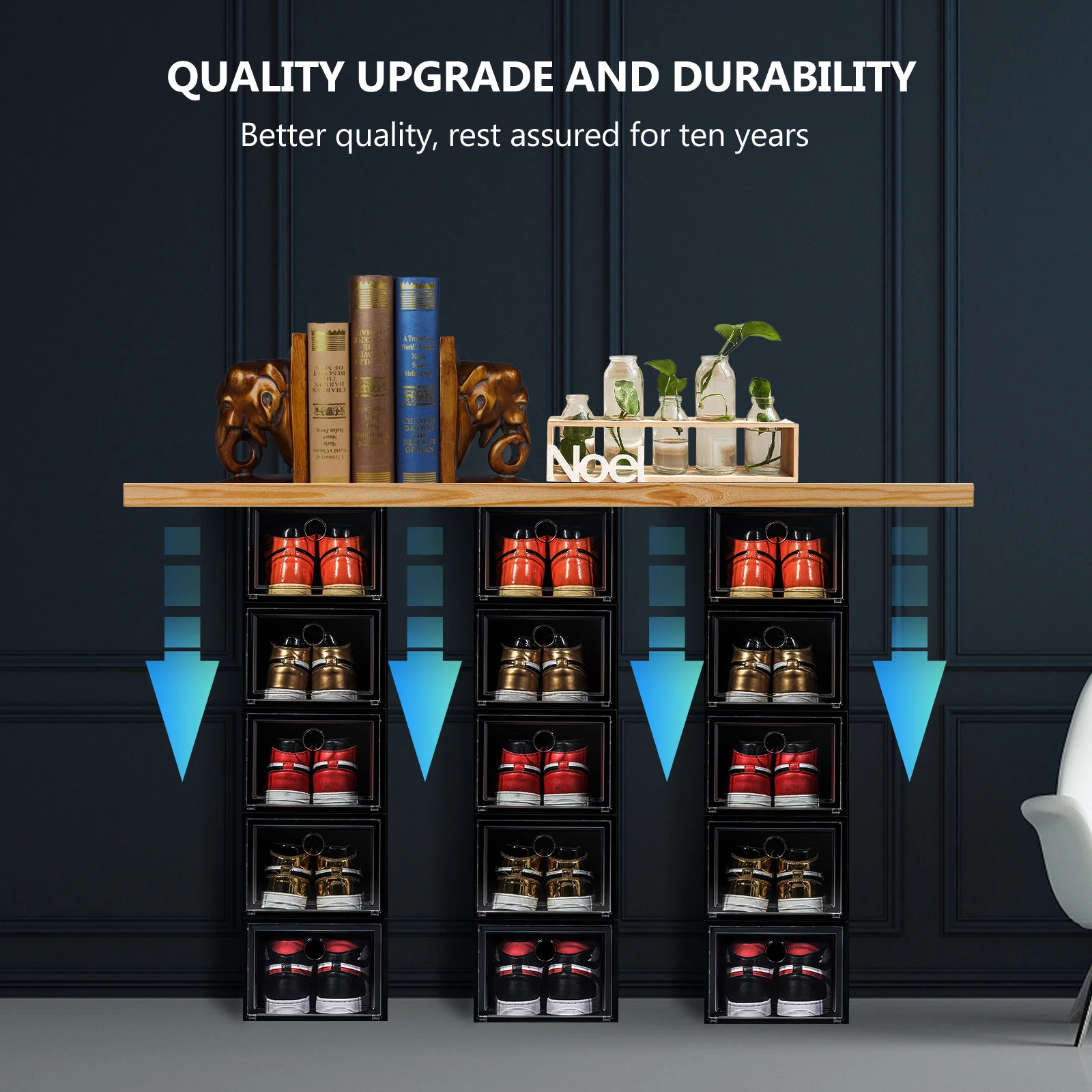 

1Pcs Transparent Plastic Shoes Box Dustproof Large Capacity Stackable Footwear to View and Take Plastic Shoes Box