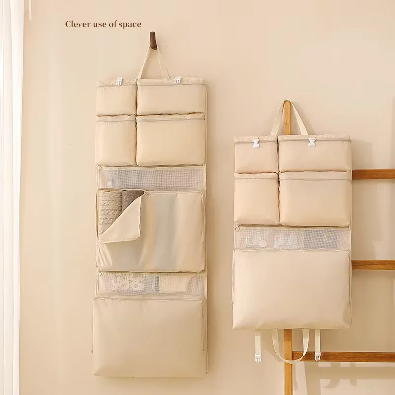 Travel Storage Bag Foldable Large Capacity Portable Twill Handheld Organizer Business Trip Multi Pocket Daily Use