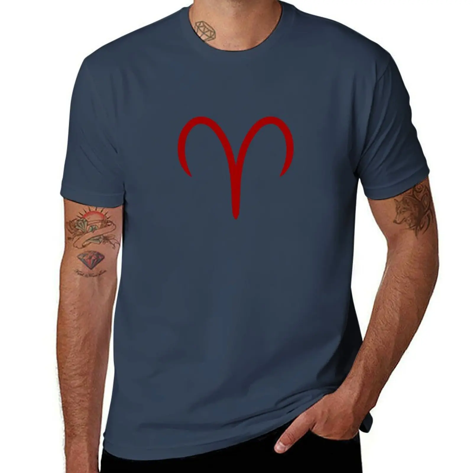 Rust Aries T-Shirt cotton tshirt 100% t shirt men 100% cotton luxury brand t shirt man designer T-Shirt