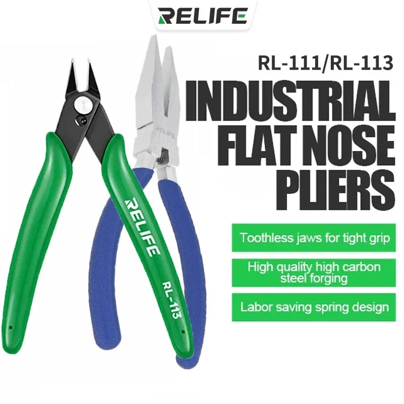 

RELIFE RL-111 RL-113 Precision Diagonal Pliers/flat Nose Pliers for Mobile Phone Motherboard Battery Repair Clamping Pliers Tool
