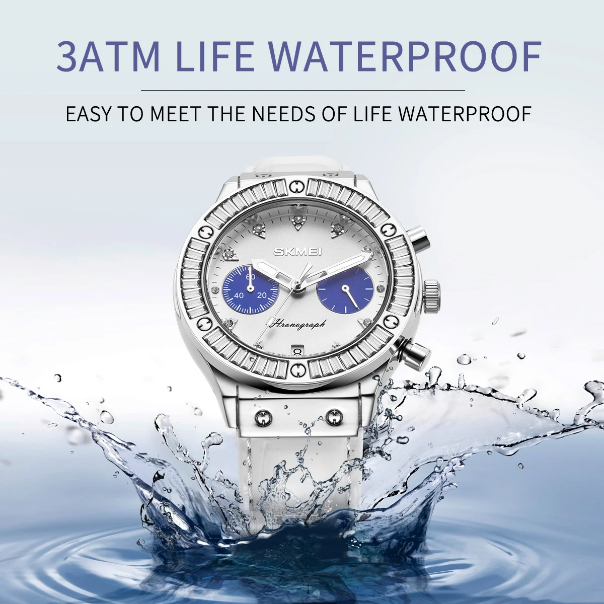 SKMEI كرونوغراف التقويم ساعات المعصم مقاوم للماء العلامات التجارية الفاخرة ساعة يد تعمل بالحركة الكوارتز للرجال والنساء Reloj Hombre