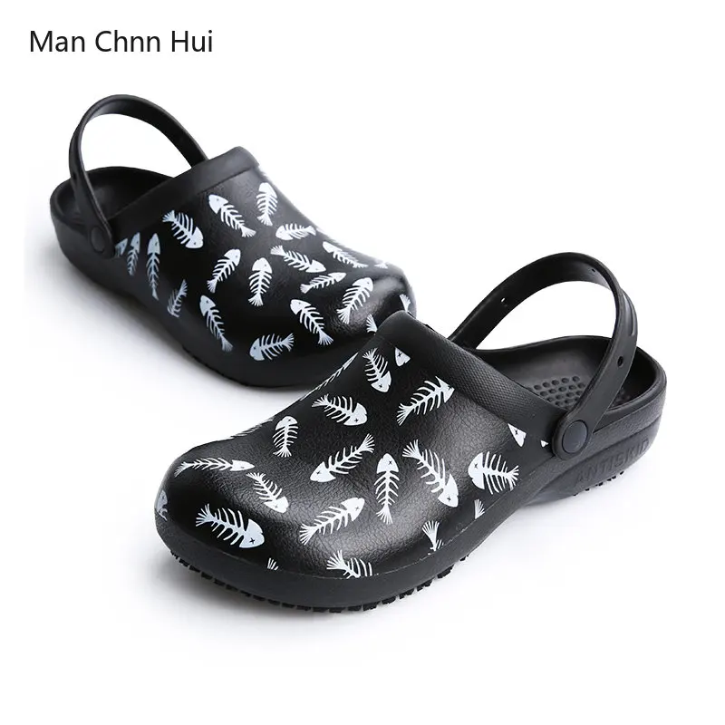 Chef Safety Shoes Restaurant Waitress Waterproof Wear-Work Shoes Hotel Catering Kitchen Oil-Proof Anti-Slip Cook Slippers