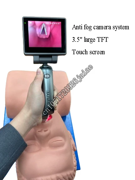 Medical imaging equipment Portable 3.5 Inch Touch Screen disposable video laryngoscope with Blades