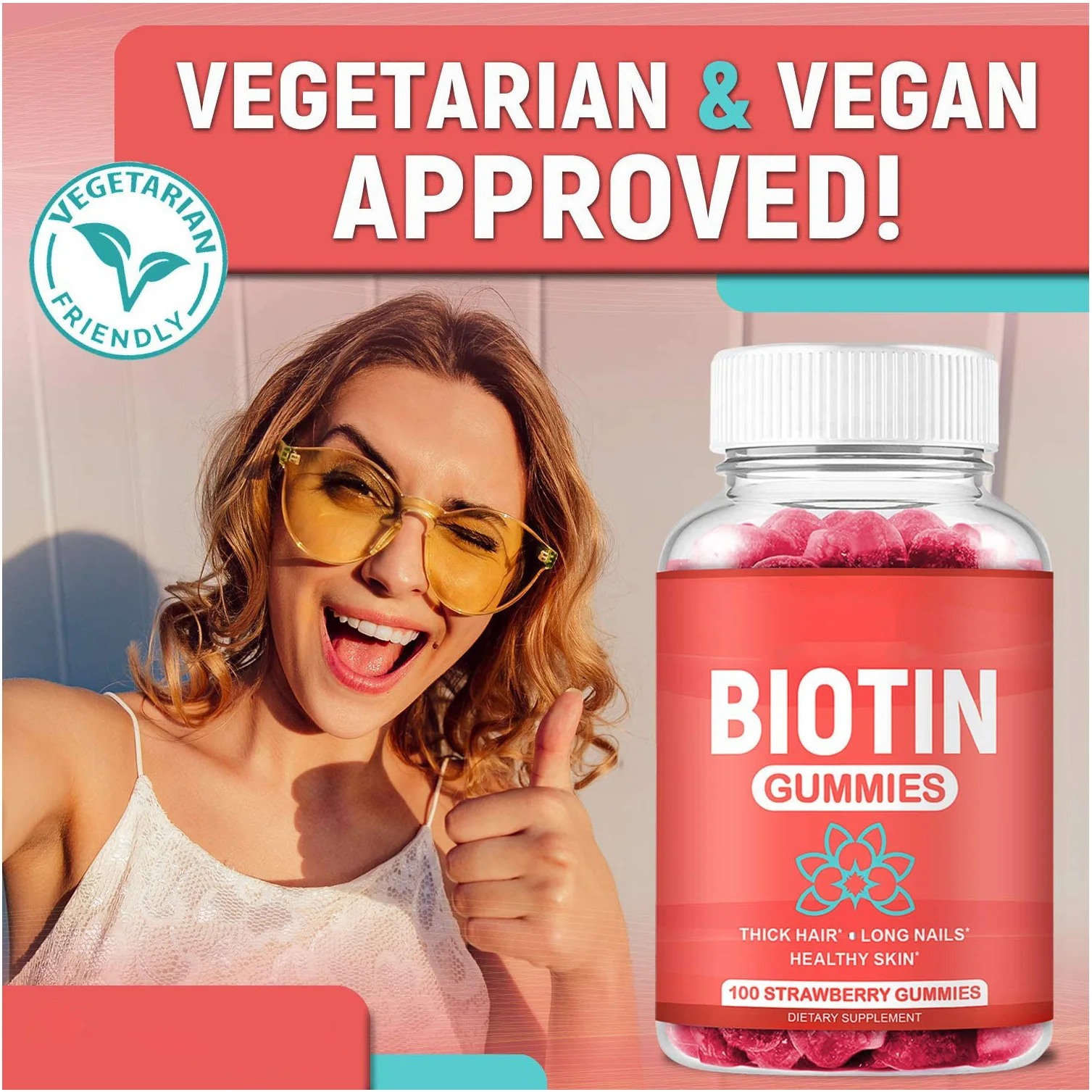 

Hair gummies supplement nutrients to promote hair growth, shine, improve hair quality, and beautify the skin