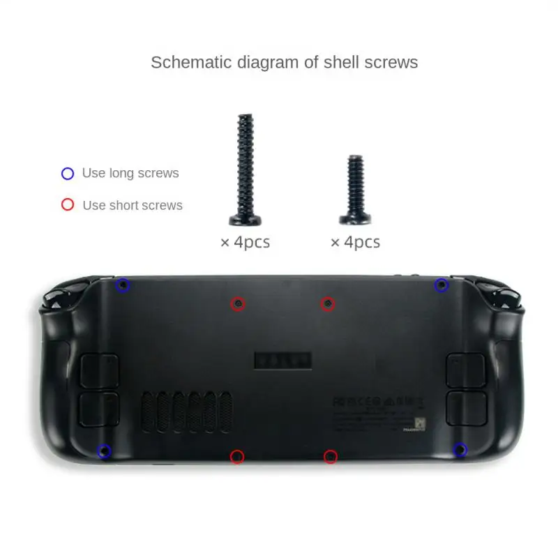 1pcs Suitable For For Steam DECK Game Handheld Case Back Cover Replacement Phillips Screw Long And Short Flat Set