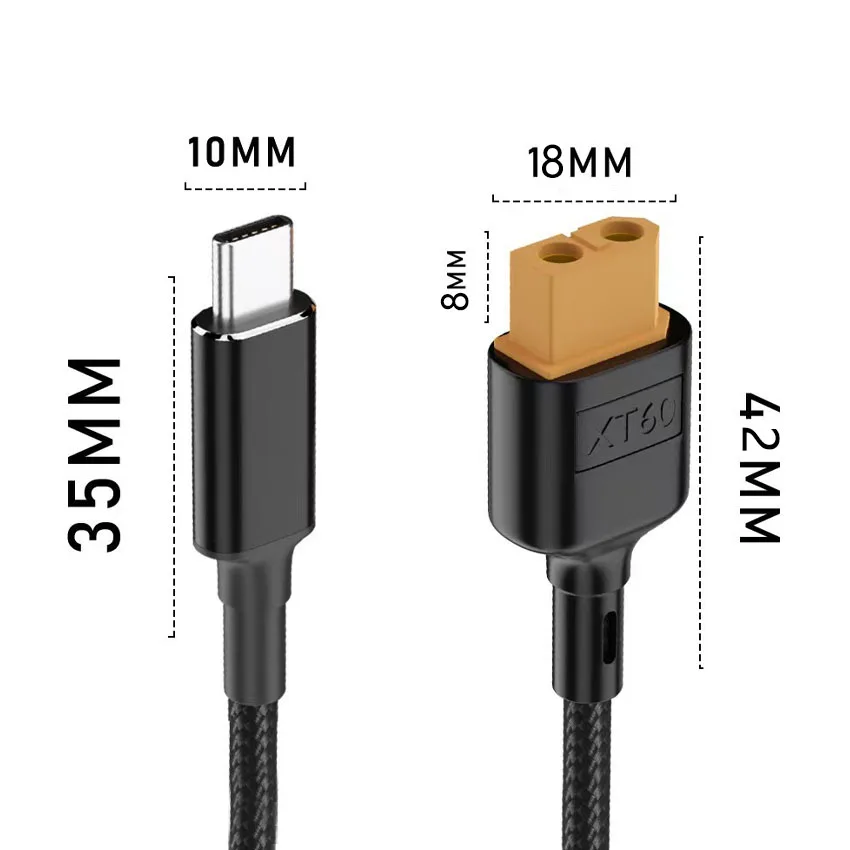 USB-C to XT60 Charging Cable for Toolkitrc SC100 Type-C to XT60 Cable For Toolkitrc M7 M6 M6D M8S 100W Fast Charging Power Line