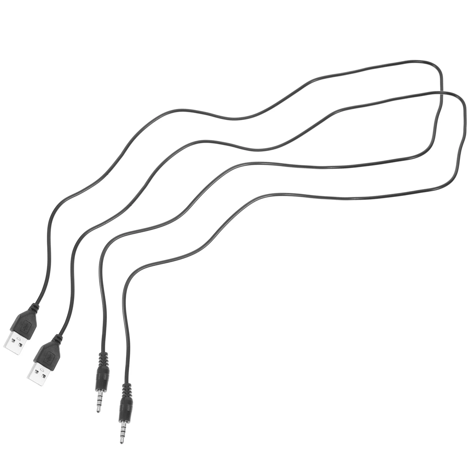 

2Pcs USB to 3.5mm Power Cable Portable Charging Data Transmission Cord Compatible Smartphones Tablets Pcs