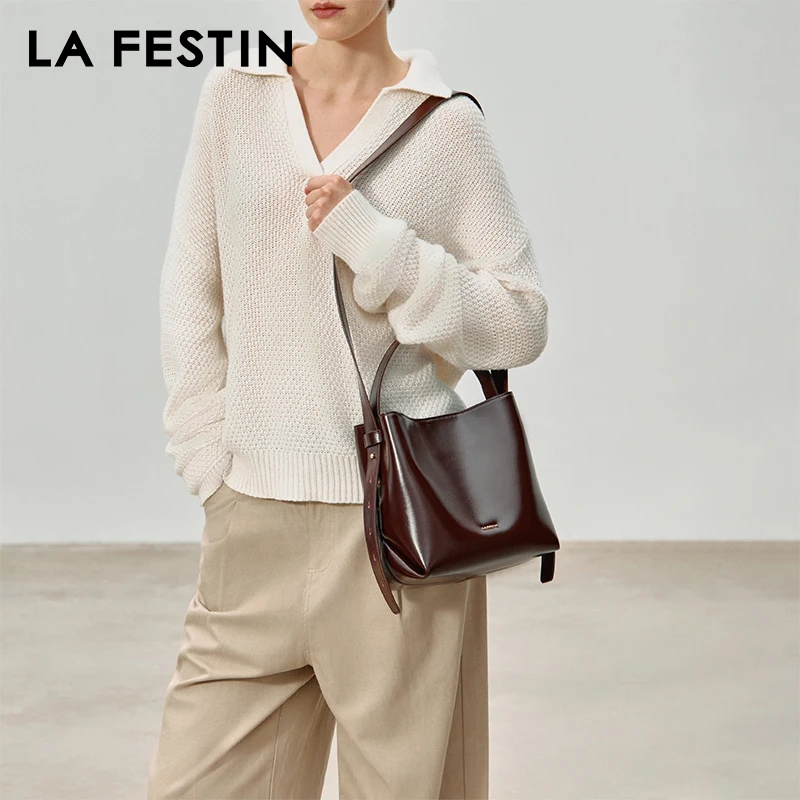 LA FESTIN Original Brand Women's Bags Trend Shoulder Bag Lady Handbag Fashion Tote Bags Crossbody Bag High End Bag Bucket Bag