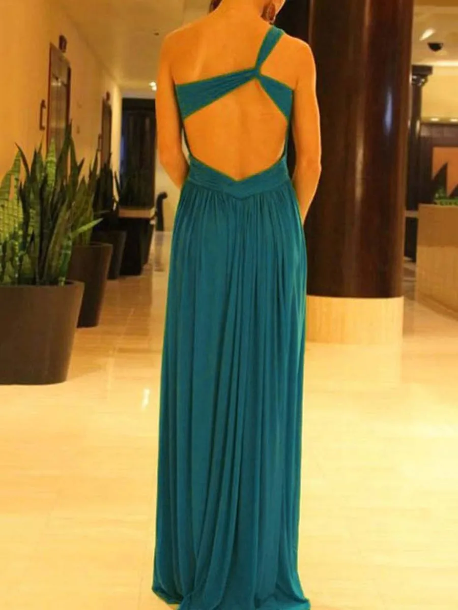 2022Pleated Backless Prom Elegant Dress Women for Wedding Party Vestidos Para Bodas Mujer Invitada Robe De Soirée Femme Elbise