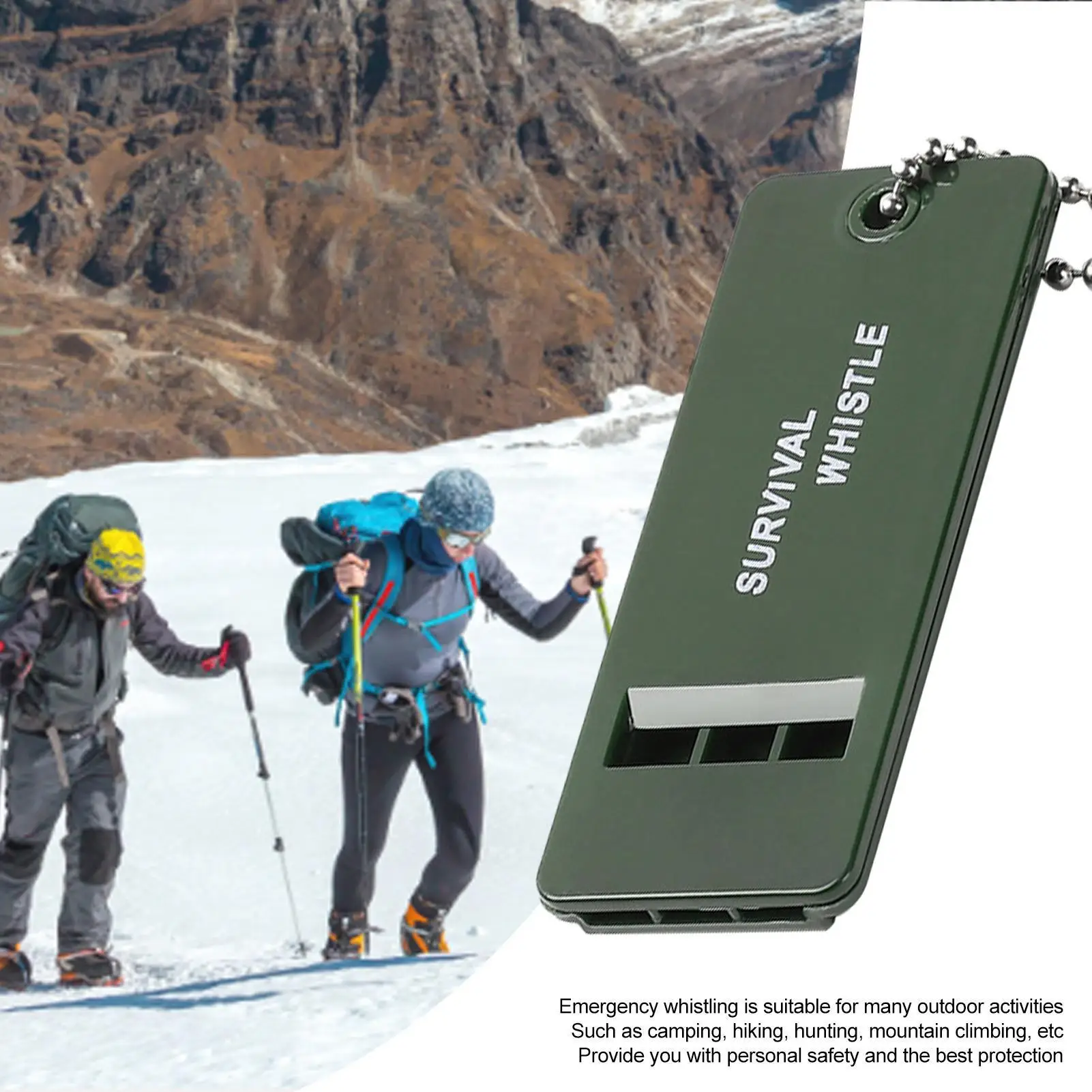 3-Frequency Whistle High Decibel Survival Whistle Outdoor Hiking Camping Whistle 3 Holes Hunting Whistle Emergency Survival Tool