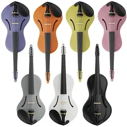 NAOMI Acoustic Violin 4/4 Size Violin V-PAN Full Size Carbon Fiber Violino Colorful Free Violin Case & Bow & Bridge & Pickup