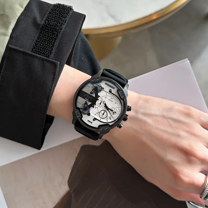 Temperament Fashion GUOU Neutral Style Handsome Quartz Watch Multifunctional Five-pin Youth Silicone Belt Casual Watch