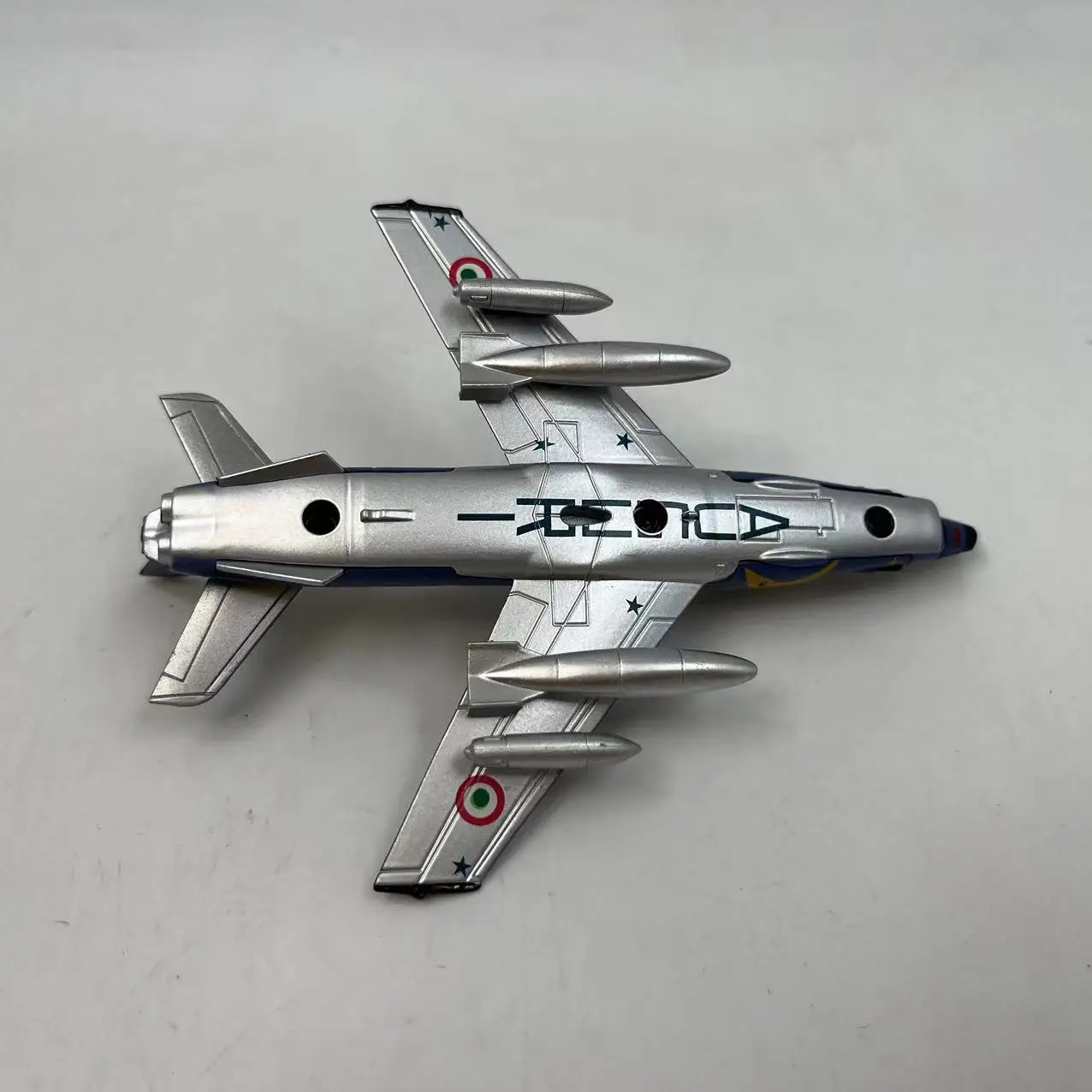 1:100 Scale Fiat G-91Y Military Combat Aircraft Model Alloy & Plastic with Additional Support Base Simulation Airplane