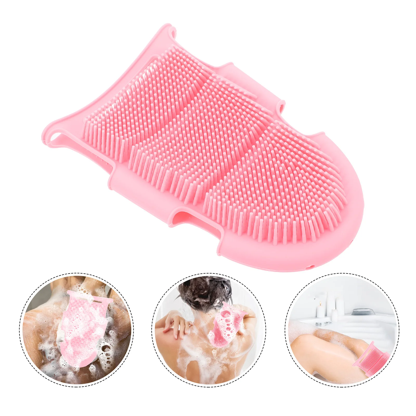 

Household Bath Brush Shower Silicone Bathing Glove Brush Body Exfoliating Massager for Deep Clean Skin Relaxing Spa Tool