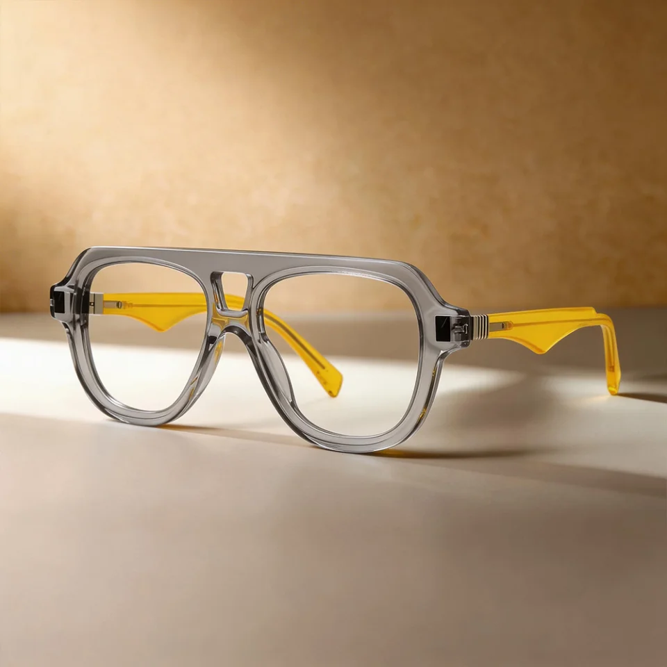 Color Creative Matching Design Women's Acetate Eyeglasses Frame Casual Retro Cyberpunk Personalized Fashion Men's Luxury Glasses