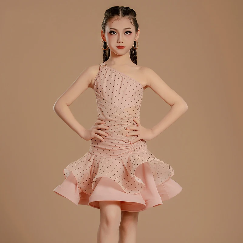 2025 Nieuwe Latin Dance Professionele Jurk Meisjes Chacha Salsa Latin Dance Party Kostuum Kids Prestaties Dansen Kleding SL 12342