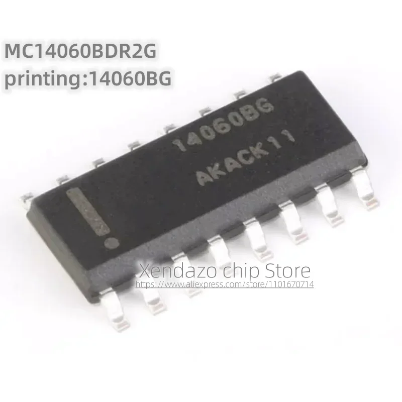 10pcs/lot MC14060BDR2G printing 14060BG SOP-16 package Original genuine 14 level binary counter/oscillator chip