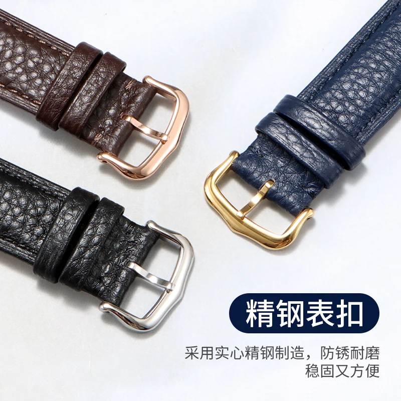 أحزمة ساعة من الجلد الطبيعي متوافقة مع متحف موفادو والفنان والرويهونج والمجموعات الكلاسيكية الحديثة (جلد البقر) 20 21 ملم