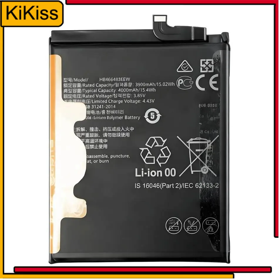 

HB466483EEW Reliable Power Mobile Phone Battery For Huawei Nova 7 For Honor 30S Jef-AN00 Cdy-AN90 4000Mah