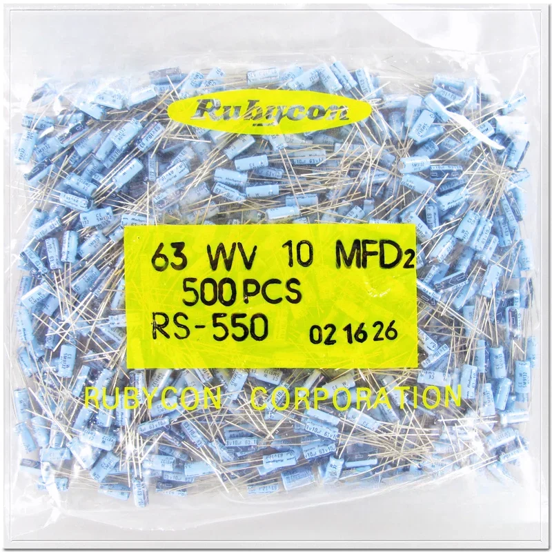 10pcs/100pcs Rubycon old models blue TWSS 10uF/63V10uF Audio capacitor 5x11mm