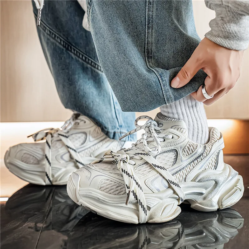 2026 Platform Heightening Trendy Spring and Autumn New Youth Fashion Personality Trend Casual Sports Men's Dad Shoes