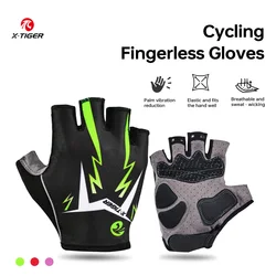 Guanti da ciclismo X-Tiger Guanti da strada MTB da uomo Guanti mezze dita riflettenti per mountain bike Guanti sportivi antiscivolo per bicicletta