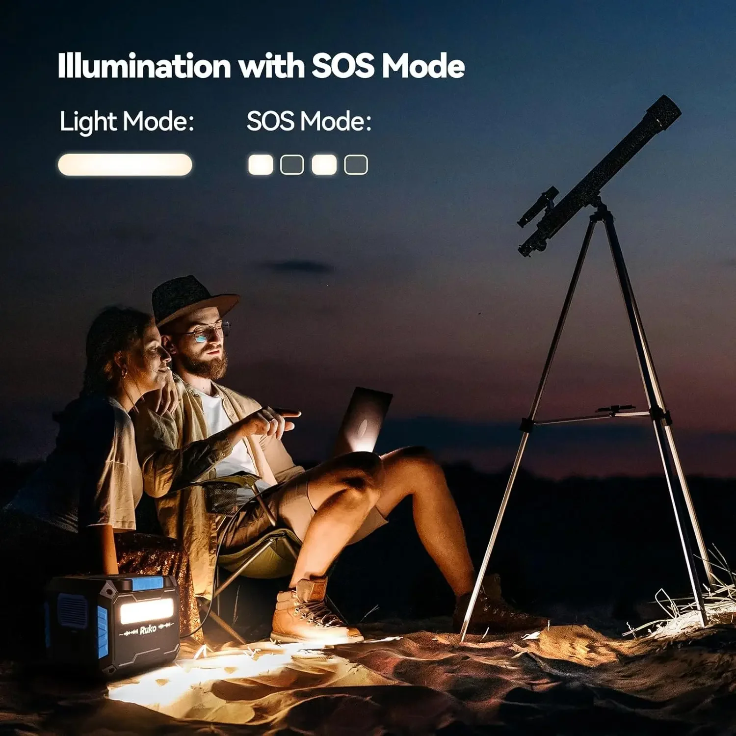 R299 Portable Power Station 330W, 288.6Wh 9-Port Portable Generator with Flashlight