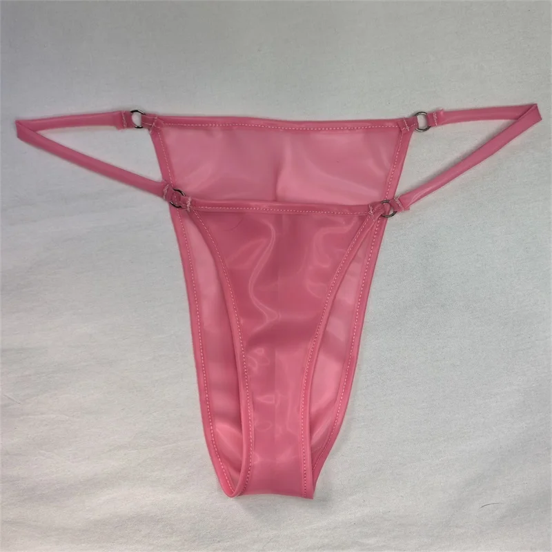 Transparante Latex Heren Buideltas Thongs G String Cover Penis Sexy Lingerie Glanzend Mannelijke Ondergoed Nachtkleding Laagbouw Tanga Hombre