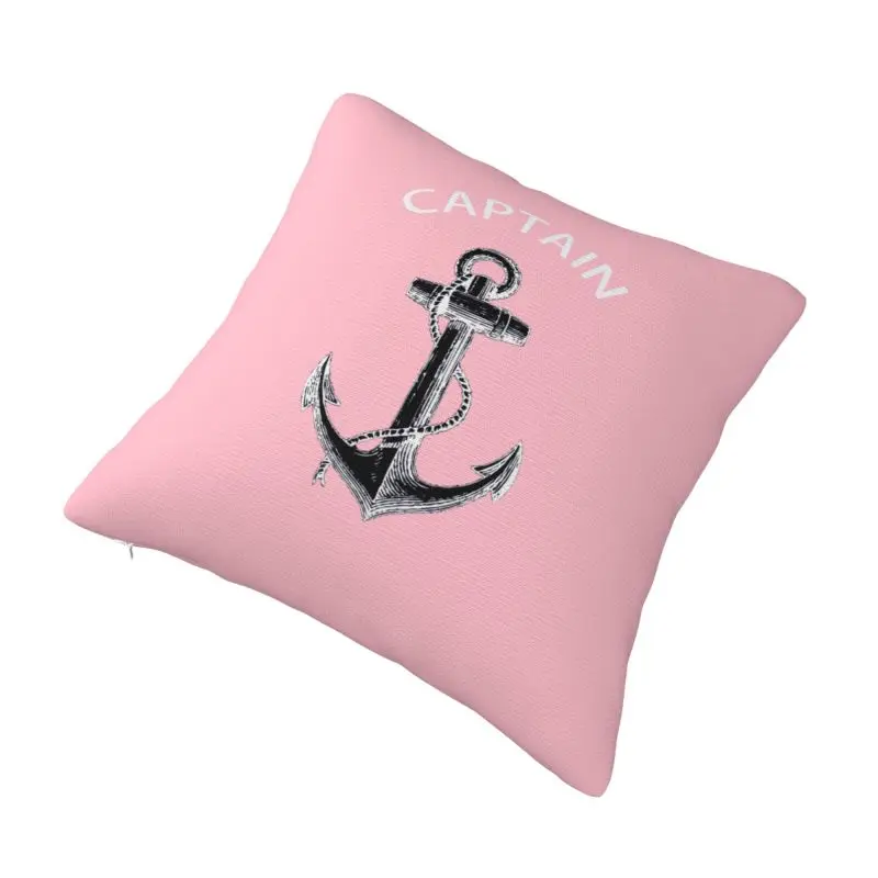 Custom Captain Anchor Pillowcase Nautical Sailor Adventure Modern Cushion Cover Soft Pillowcase