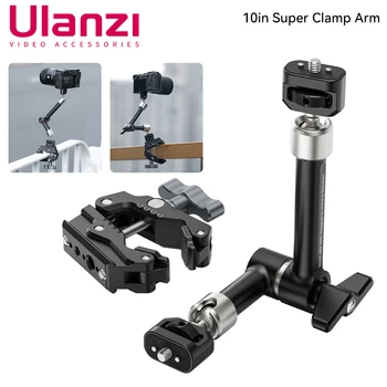 Dual 360° Ball Head Magic Arm Ulanzi HD01 Metal Super Clamp with 1/4'' Hole for Phone Video Mount Camera Monitor LED Light Mic