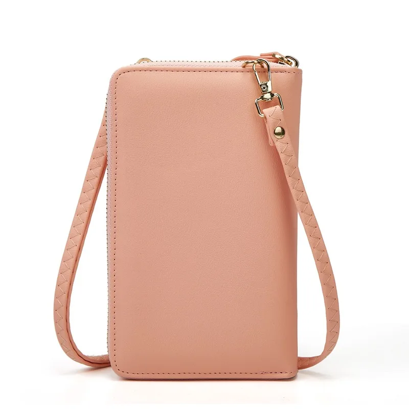 Ladies Mobile Phone Bag Mini Women Shoulder Crossbody Coin Purse Retro Card Holder Sleeve Zipper Handbag Cell Phone Flap Pocket