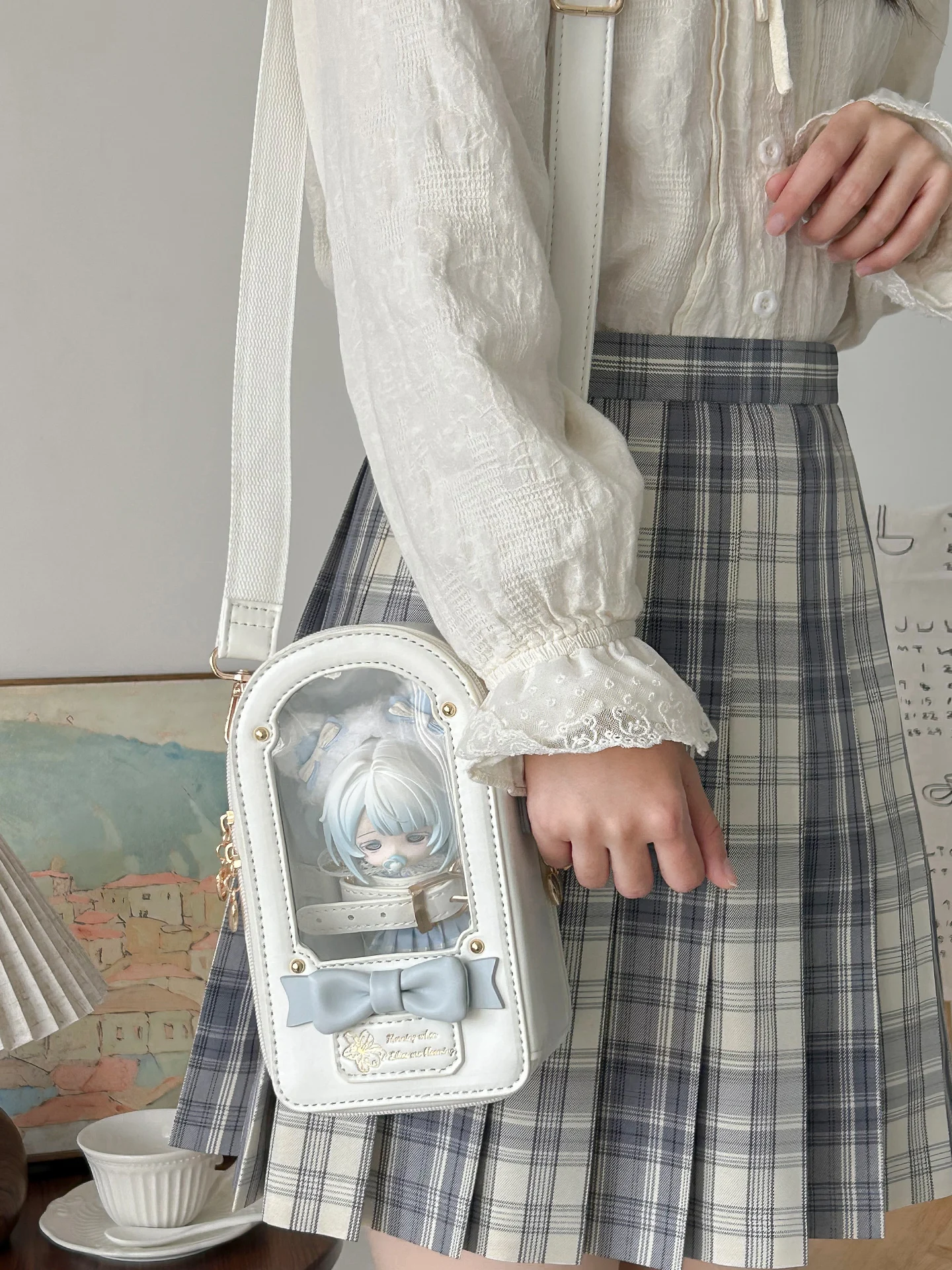 Original Girls Y2k 12 Points Bjd Baby Doll Bag 2025 Students Cute Doll Collection Bag Portable Crossbody Bag Bjd Shoulder Bags