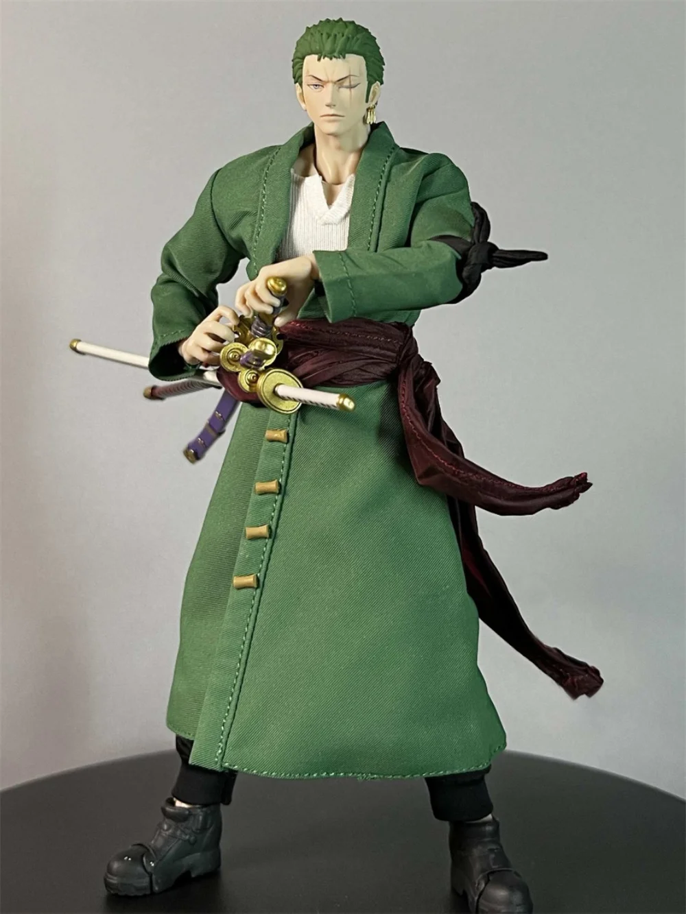 Handmade 1/12 Scale Pirate Hunter Roronoa Zoro Same Classic Style Shirt Clothing Set Accessories For Shf Action Figures - view 6