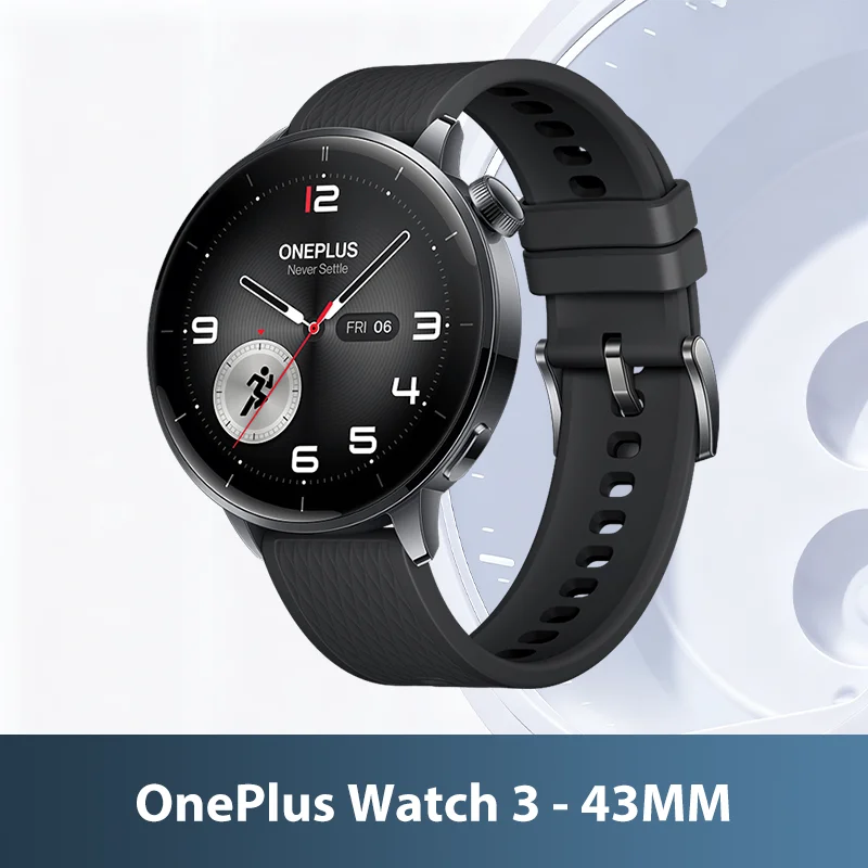Smart Watch - OnePlus Watch 3 43 mm, smartwatch 1,32 inch AMOLED-display Tot 60 uur batterijduur Draagbediening via Google GPS NFC