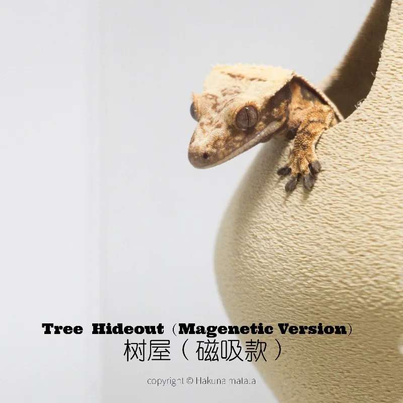 Tree‑Style Reptile Hideout Cave, Climbing‑Perch Terrarium Decor for Crested Gecko Lizard Snake Small Exotic‑Pet Habitat Ornament