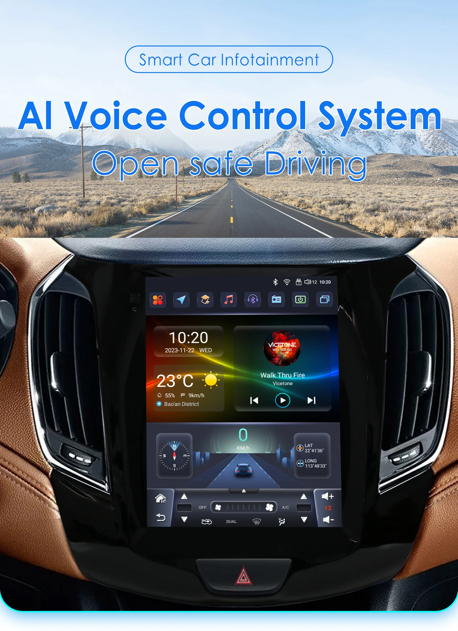 Image of Hizpo 9,7 Zoll Tesla-Style Autoradio für Chevrolet Cruze J300 2015-2018 Android Auto 4G Wireless Carplay DSP Multimedia-Player 2Din Stereo Autoradio Navigation GPS Auto AI Intelligente Systeme Head