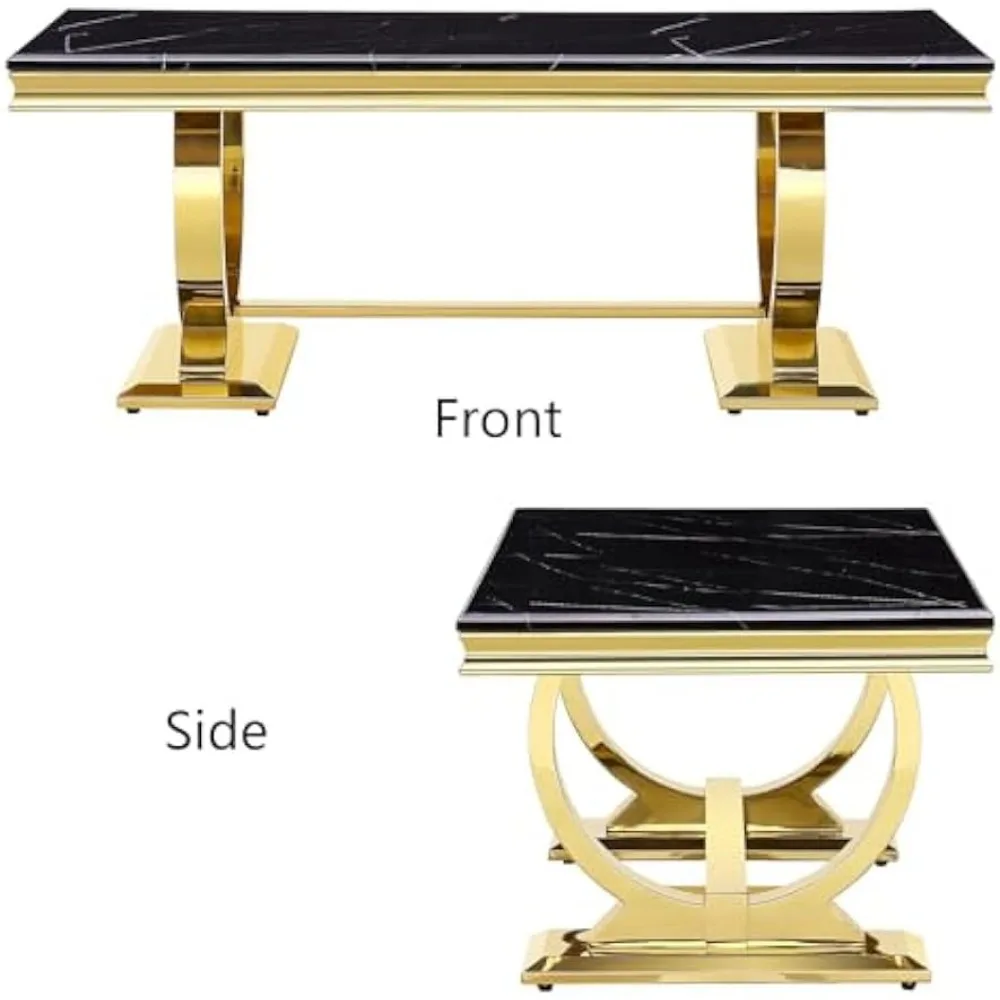 Gold Coffee Table for Living Room,48\